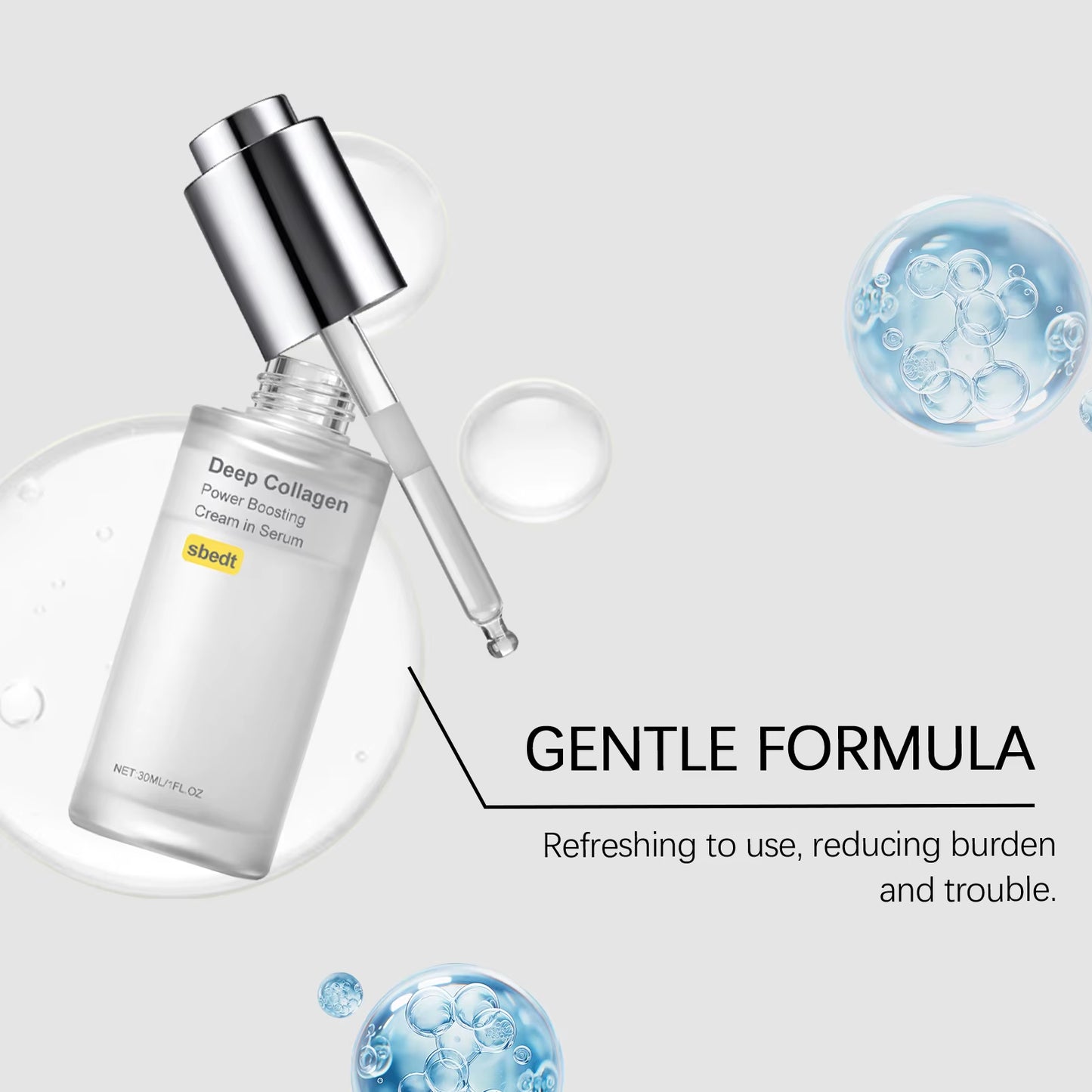 Deep Collagen Power Boost Serum Cream for Face – Korean Glass Skin Anti-Aging, Firming & Hydrating Treatment