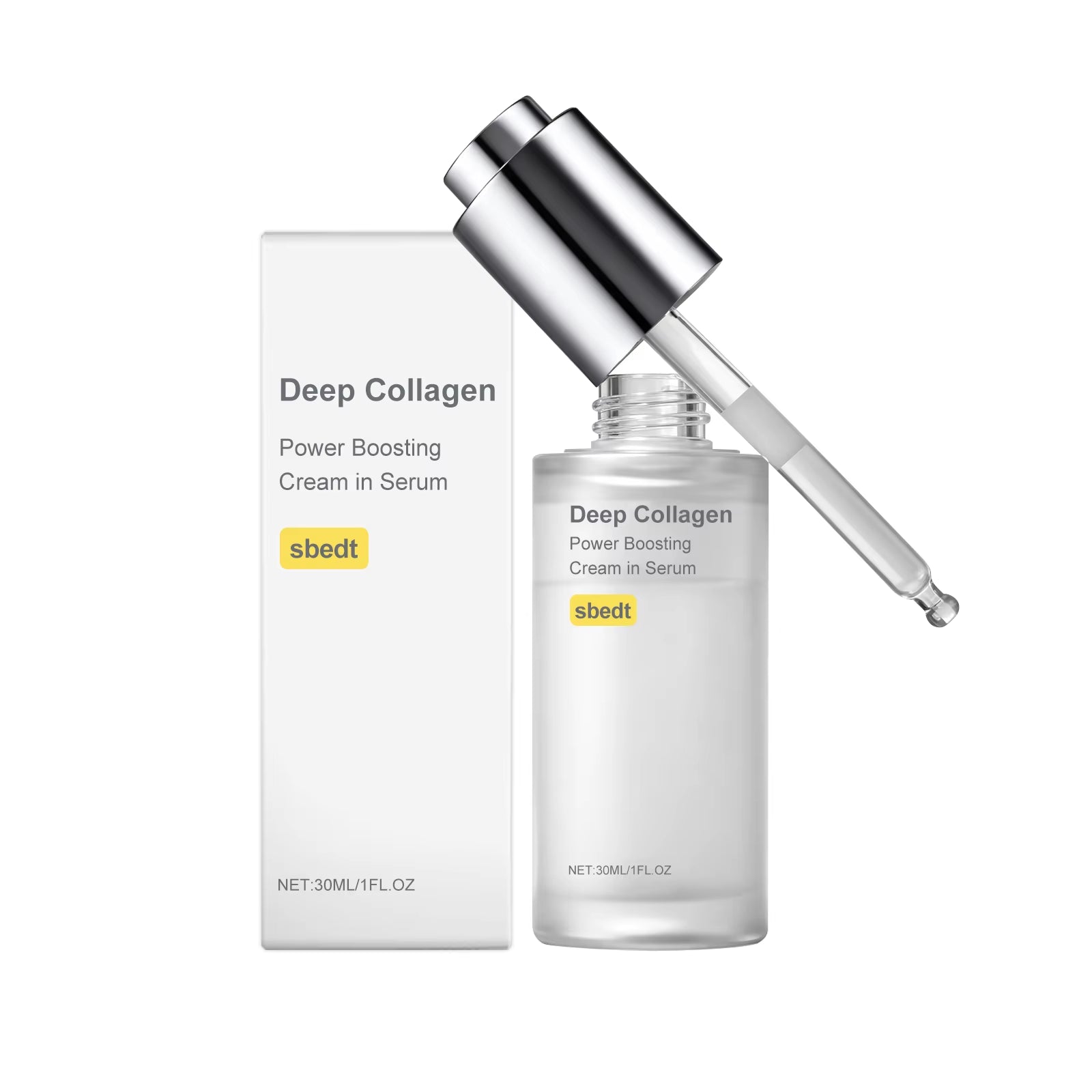 Deep Collagen Power Boost Serum Cream for Face – Korean Glass Skin Anti-Aging, Firming & Hydrating Treatment