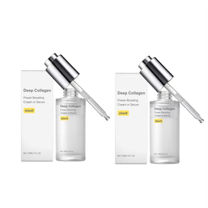 Deep Collagen Power Boost Serum Cream for Face – Korean Glass Skin Anti-Aging, Firming & Hydrating Treatment